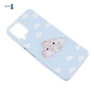 قاب آکواریومی سامسونگ A12 طرح آسمان ابری، رنگ آبی روشن با اکلیل متحرک