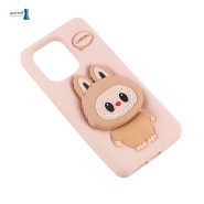 قاب Labubu شیائومی Note 13 4G سیلیکونی گلبهی با طرح برجسته 3D.
