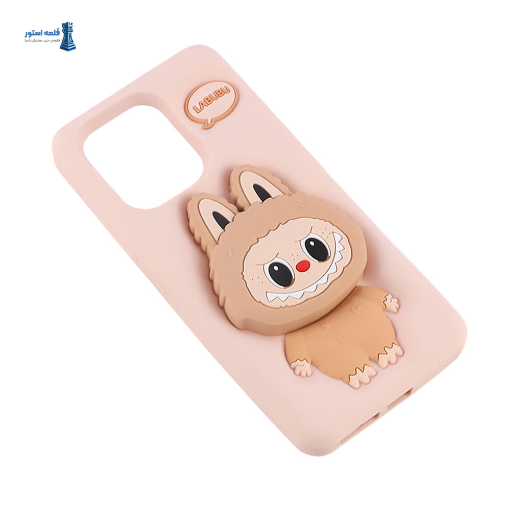 قاب Labubu شیائومی Note 13 4G سیلیکونی گلبهی با طرح برجسته 3D.