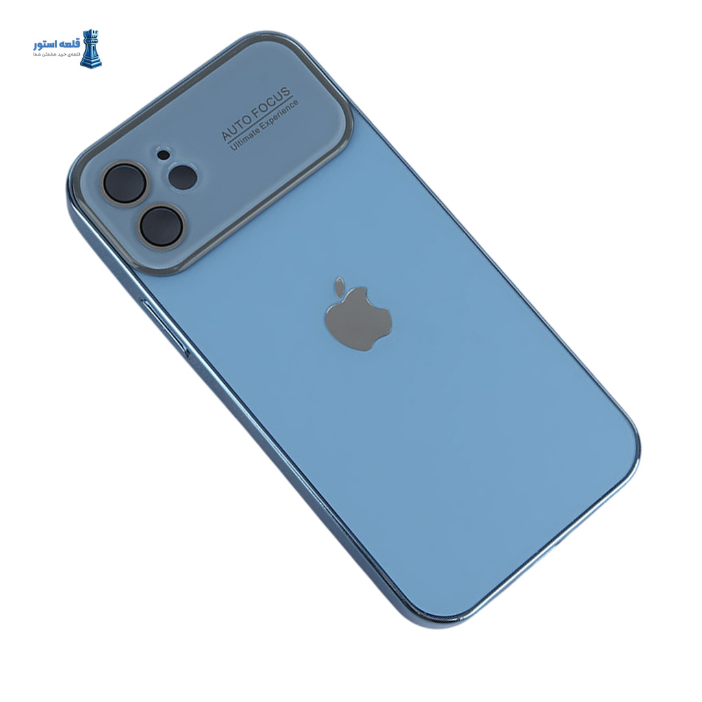 قاب اصلی آیفون 12 Auto Focus آبی با محافظ لنز پنجرهای