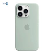 قاب سیلیکونی آیفون ۱۵ پرو مکس رنگ سبز نعنایی، بهترین گارد سیلیکونی iPhone 15 Pro Max.