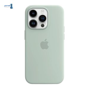 قاب سیلیکونی آیفون ۱۵ پرو مکس رنگ سبز نعنایی، بهترین گارد سیلیکونی iPhone 15 Pro Max.