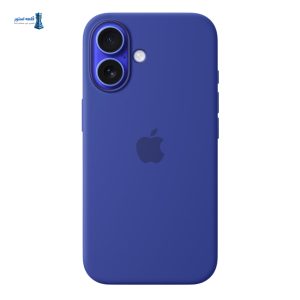 قاب سیلیکونی آیفون ۱۶ اورجینال آبی کاربنی، بهترین گارد سیلیکونی iPhone 16 و کاور ژله‌ای آیفون ۱۶ آبی کاربنی