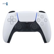 دسته‌ی بازی اصلی و اورجینال DualSense PS5 سفید، نمای روبرو،