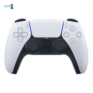 دسته‌ی بازی اصلی و اورجینال DualSense PS5 سفید، نمای روبرو،