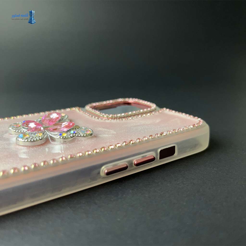 قاب گوشی iPhone 12 Pro Max برند TOP طرح پروانه اکلیلی مدل Love