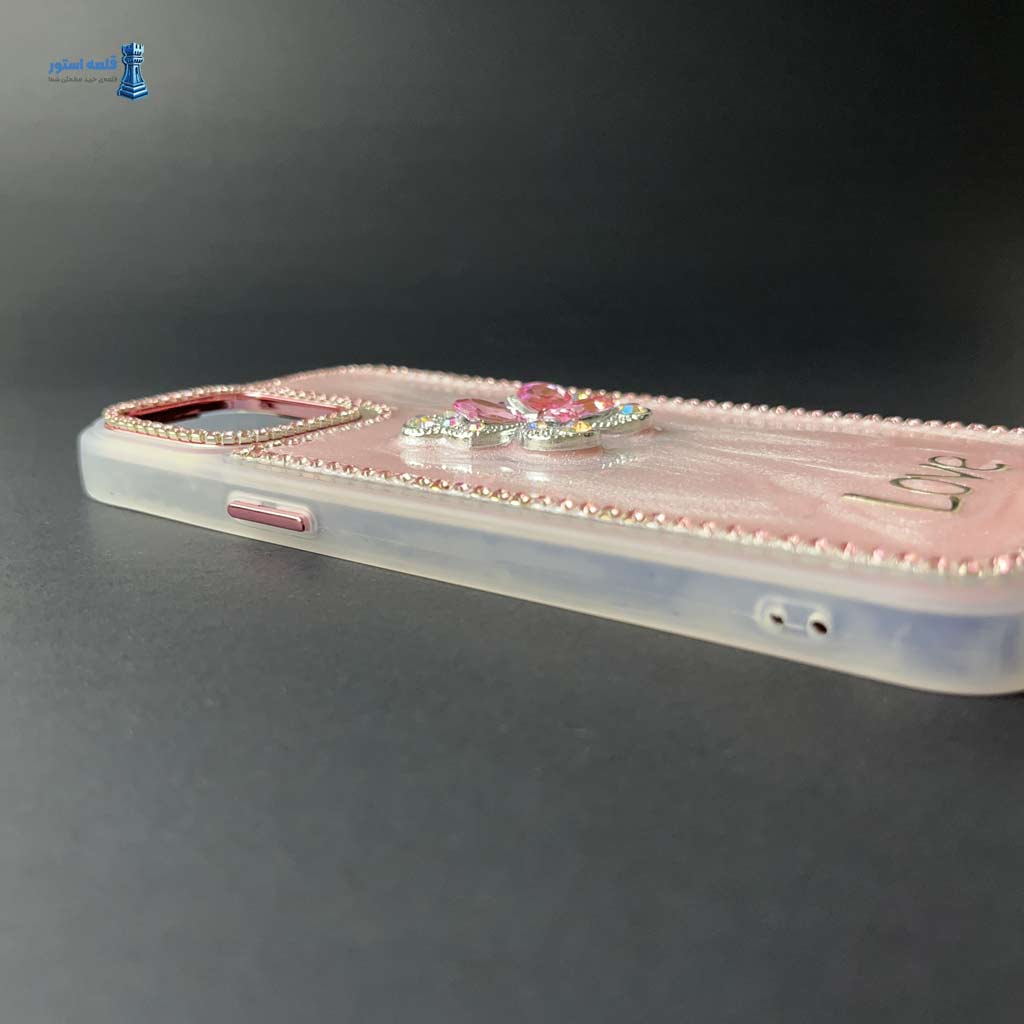 قاب گوشی iPhone 12 Pro Max برند TOP طرح پروانه اکلیلی مدل Love
